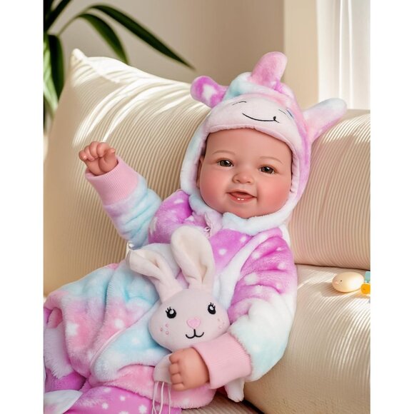 17 Inch Realistic Baby Doll Soft Body with Accessories for Girls Age 3 Up Gift - Picture 2 of 9